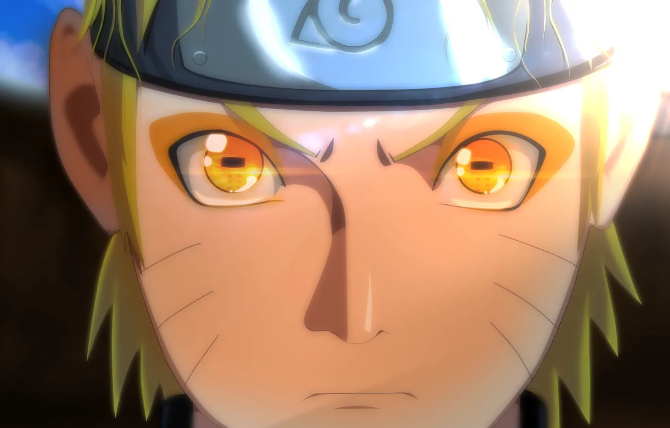 Photo wallpaper look, face, reflection, naruto, Payne, Uzumaki naruto, sannin mode