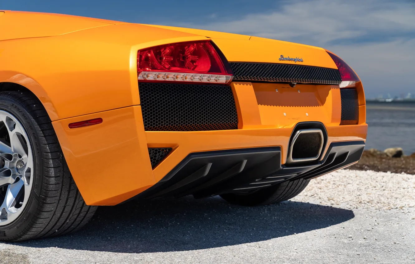 Photo wallpaper close-up, Lamborghini, Murcielago, Lamborghini Murcielago LP640