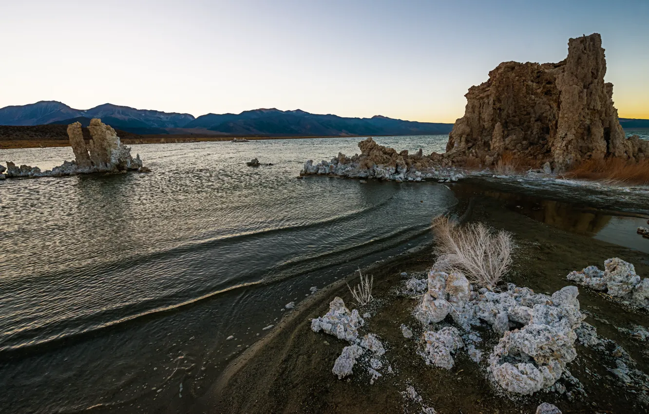 Photo wallpaper sea, shore, the evening