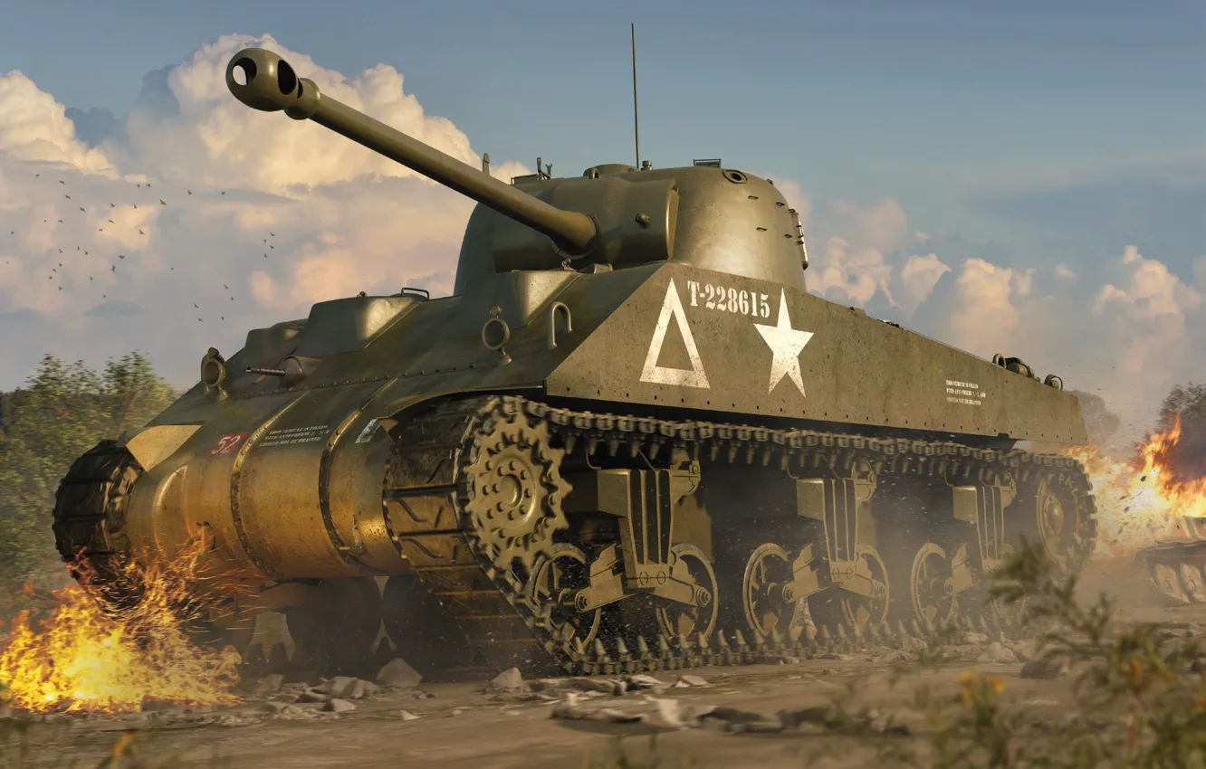 Photo wallpaper tank, medium tank, Sherman, Firefly, Sherman Firefly, Sherman Firefly Vc