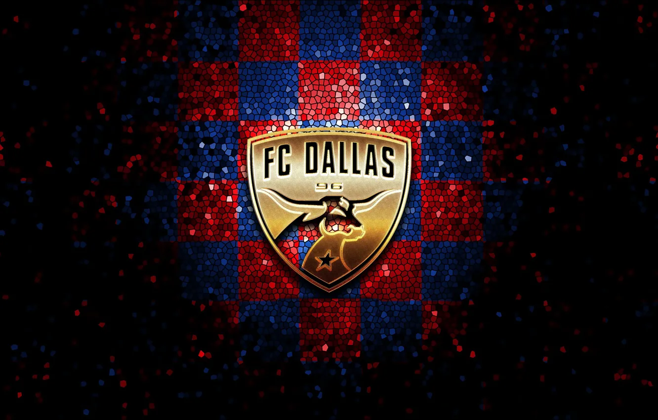 Photo wallpaper wallpaper, sport, logo, football, Dallas, glitter, checkered, MLS