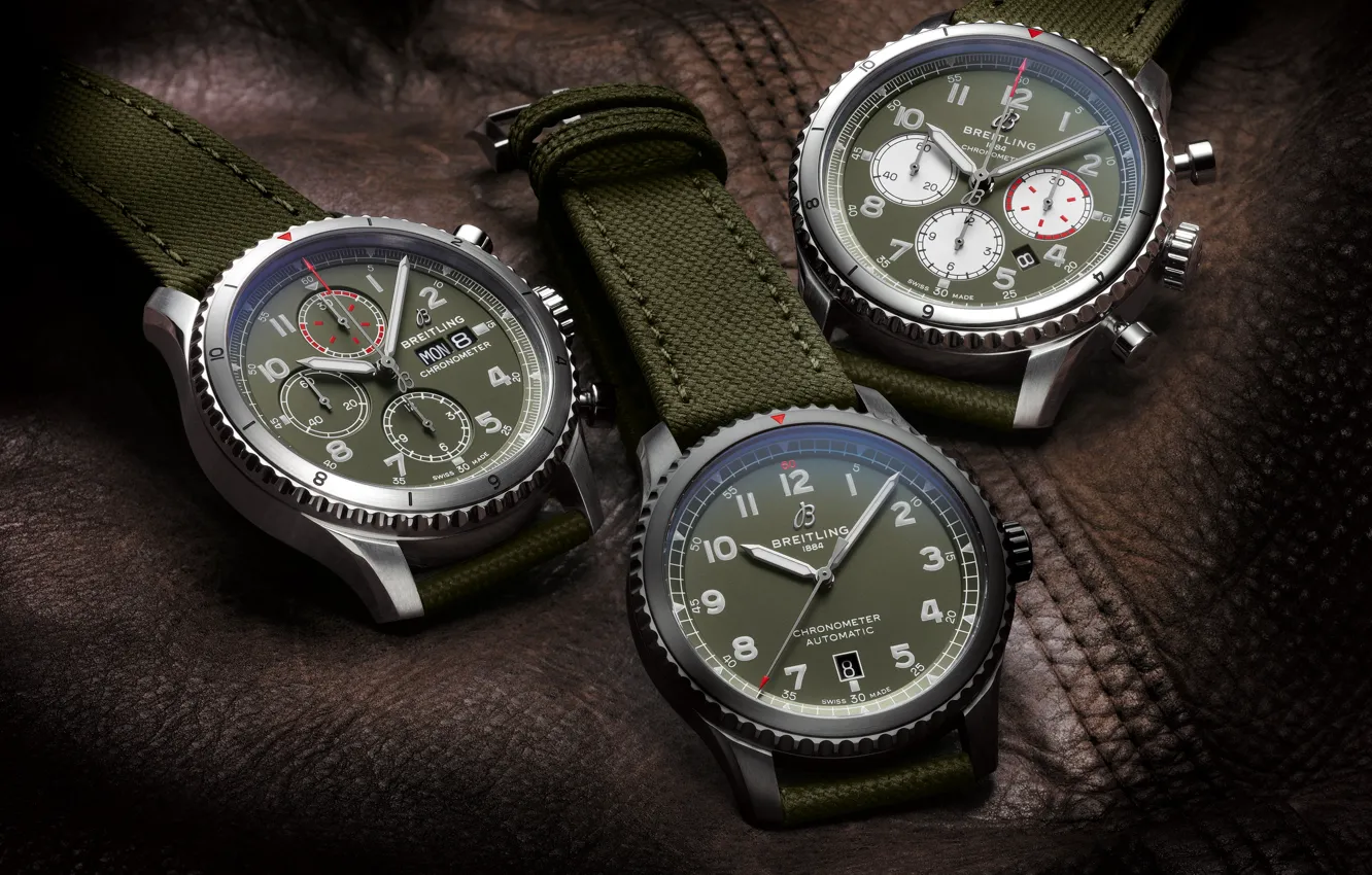 Photo wallpaper Breitling, Swiss Luxury Watches, Swiss wrist watches luxury, analog watch, Breitling, Aviator 8 B01 Chronograph …