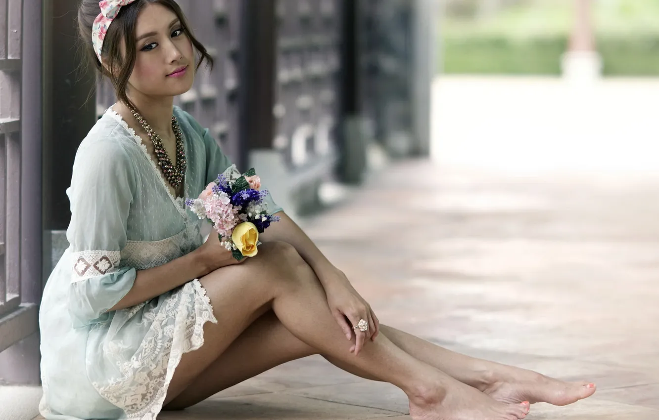 Photo wallpaper look, girl, Asian