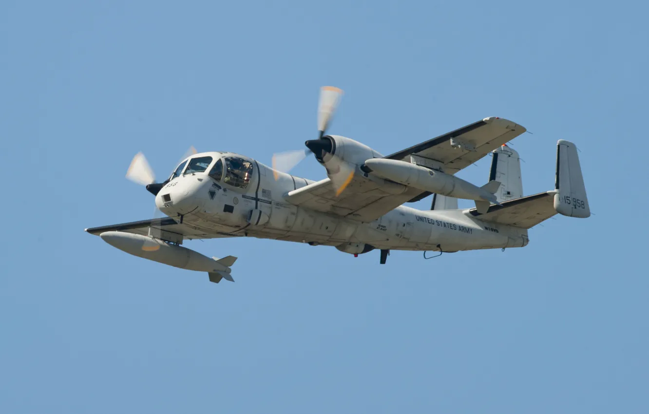 Photo wallpaper flight, the plane, Grumman, shock, intelligence, Mohawk, OV-1 Mohawk