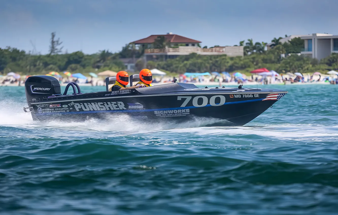 Photo wallpaper race, boat, speed