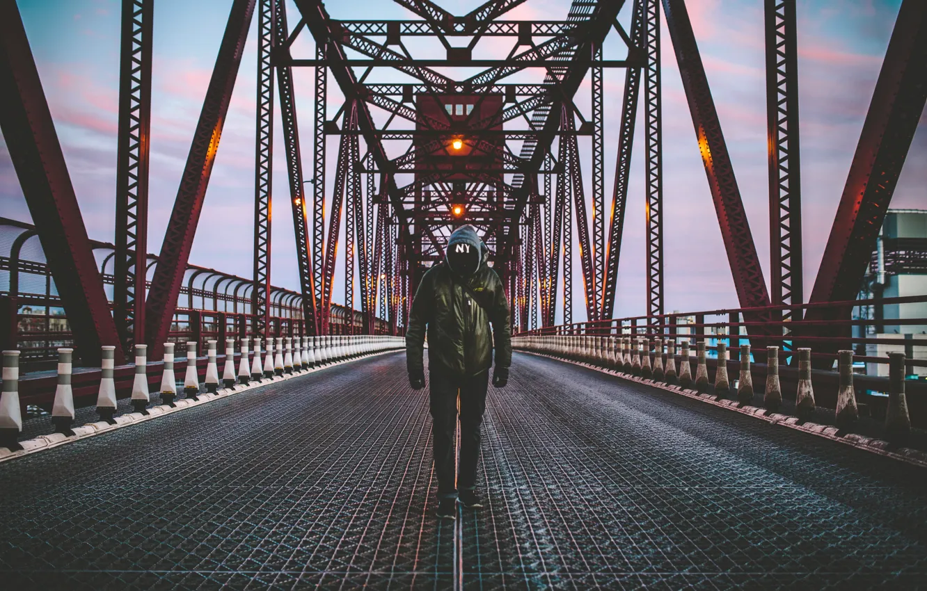 Photo wallpaper jeans, New York, The hood, male, United States, The Queensboro bridge