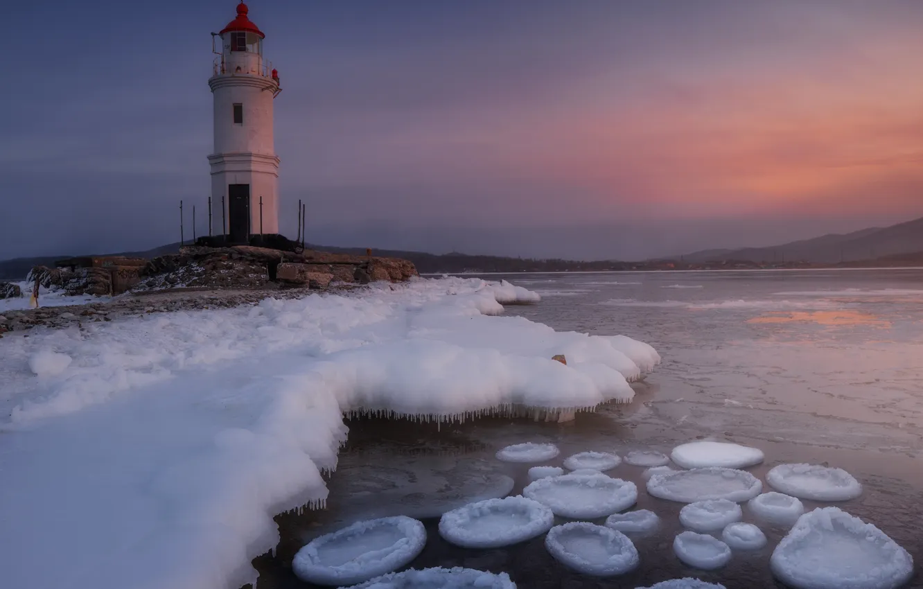 Photo wallpaper Vladivostok, Primorye, Primorsky Krai, Natalia Zakharova, Evening at the Tokarevsky Lighthouse