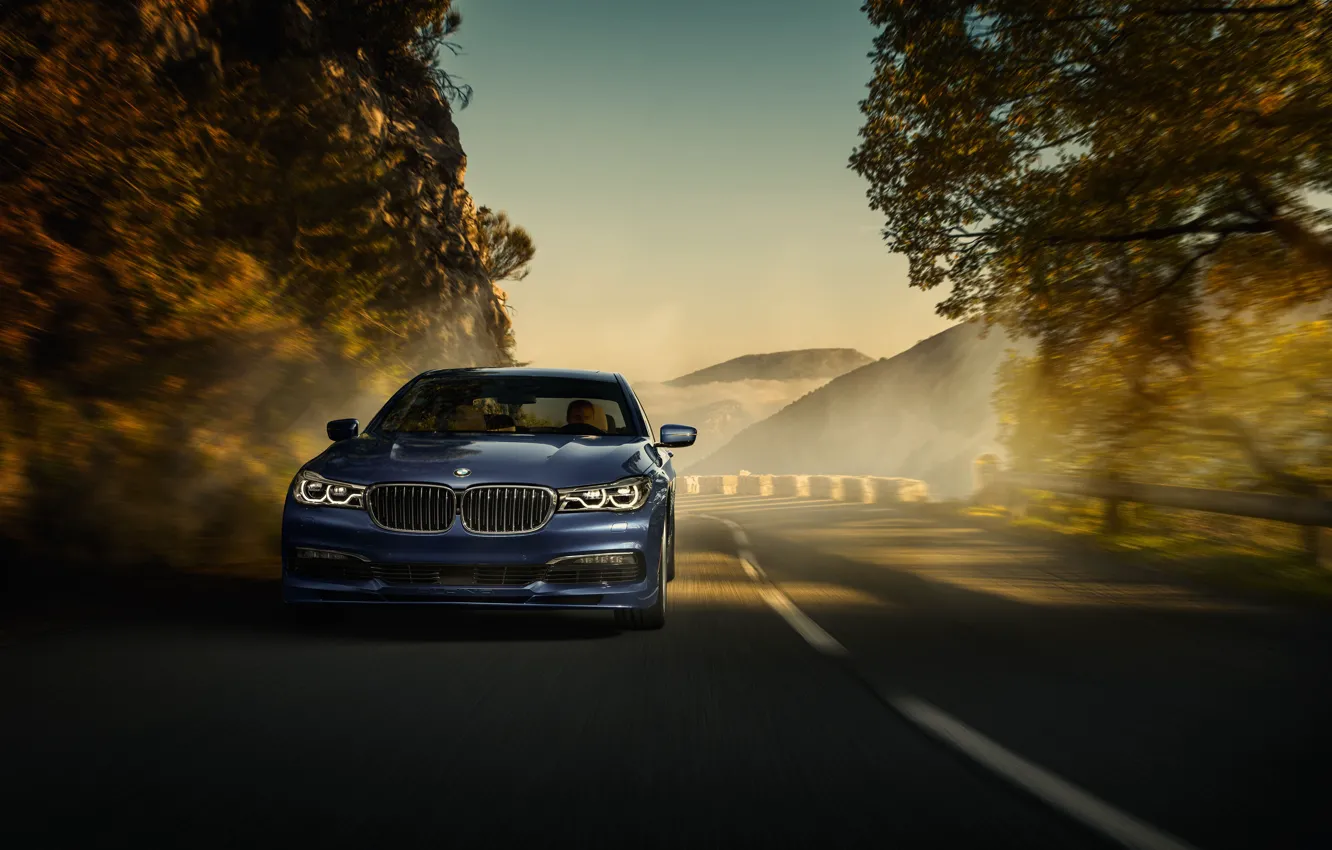 Photo wallpaper road, speed, BMW, xDrive, Alpina, 2017