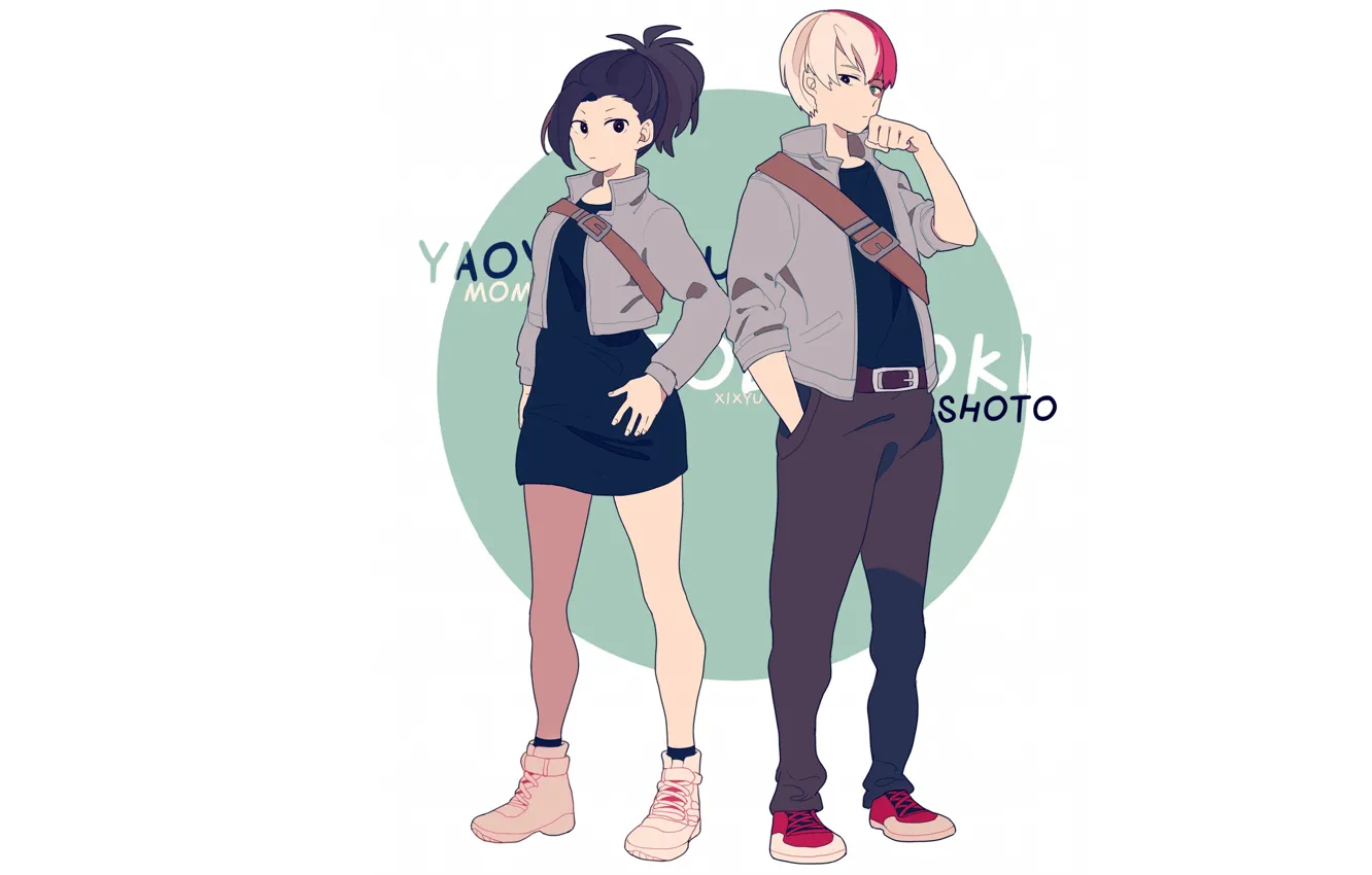 Photo wallpaper My Hero Academia, Boku No Hero Academy, Todoroki Shoto, My Hero Academy, Airoso Momo