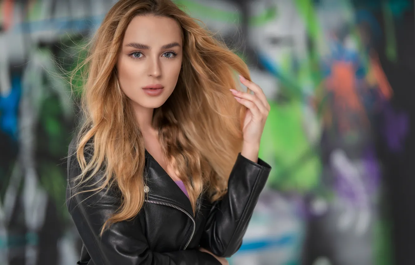 Photo wallpaper look, girl, bokeh