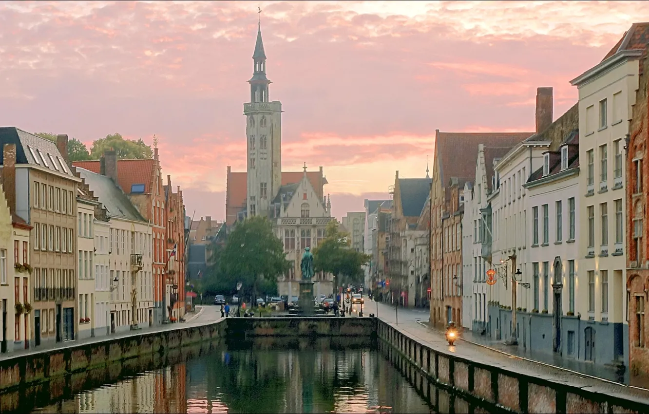 Photo wallpaper city, Brugge, Europa, metropolis