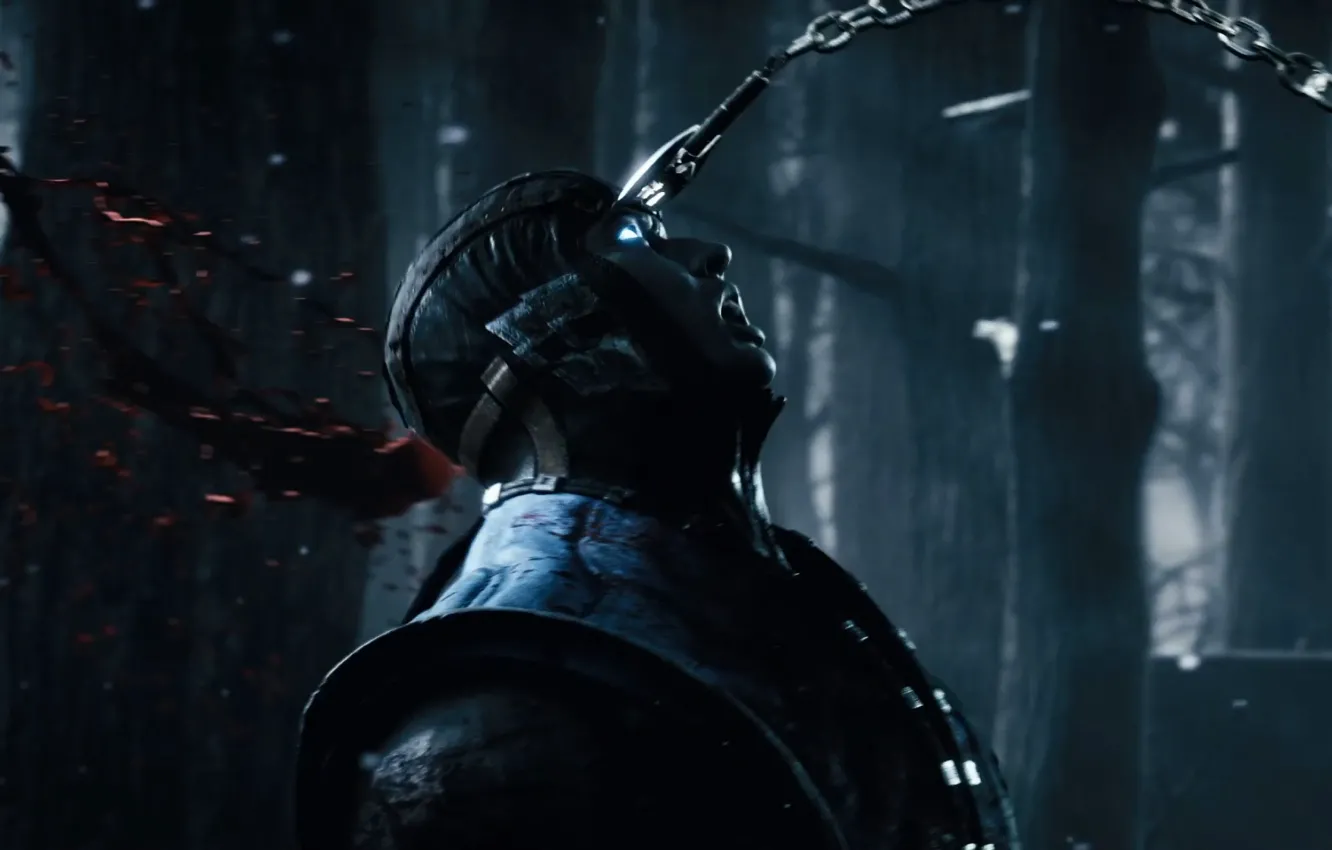 Photo wallpaper blood, ice, fighter, ninja, Mortal Kombat, Mortal Kombat, Scorpion, Sub-Zero