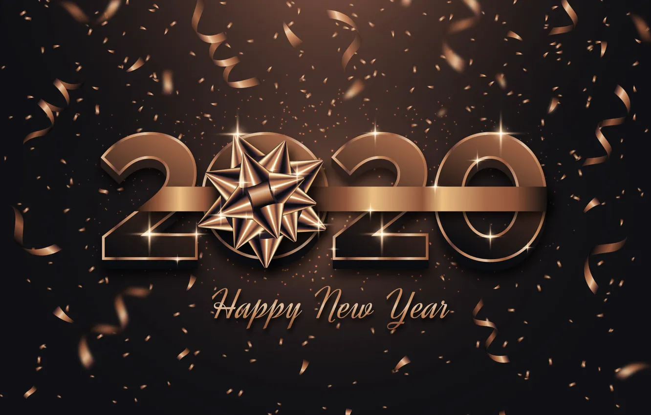 Photo wallpaper holiday, New year, decoration, postcard, 2020, Confetti, new-year-2020