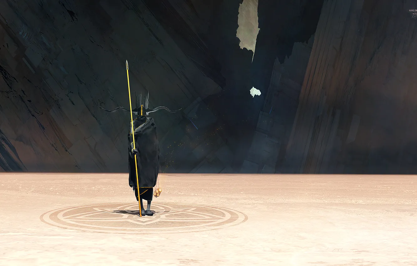 Photo wallpaper sand, sign, art, spear, aboriginal