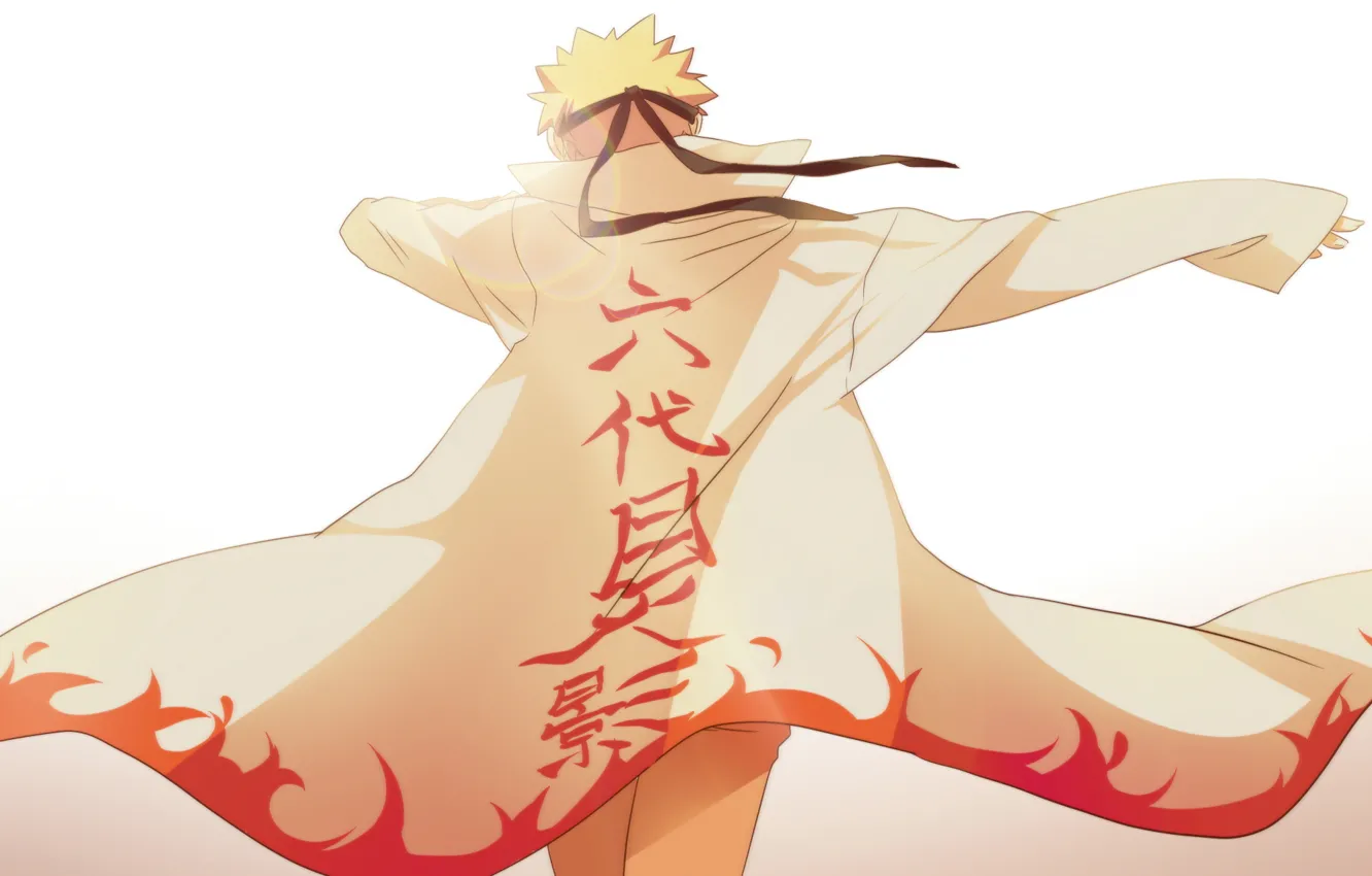 Photo wallpaper light, labels, Anime, guy, Naruto, Naruto, Cape, art