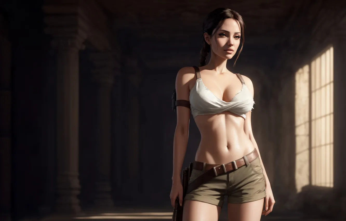 Photo wallpaper girl, the game, Lara Croft, Lara Croft: tomb raider