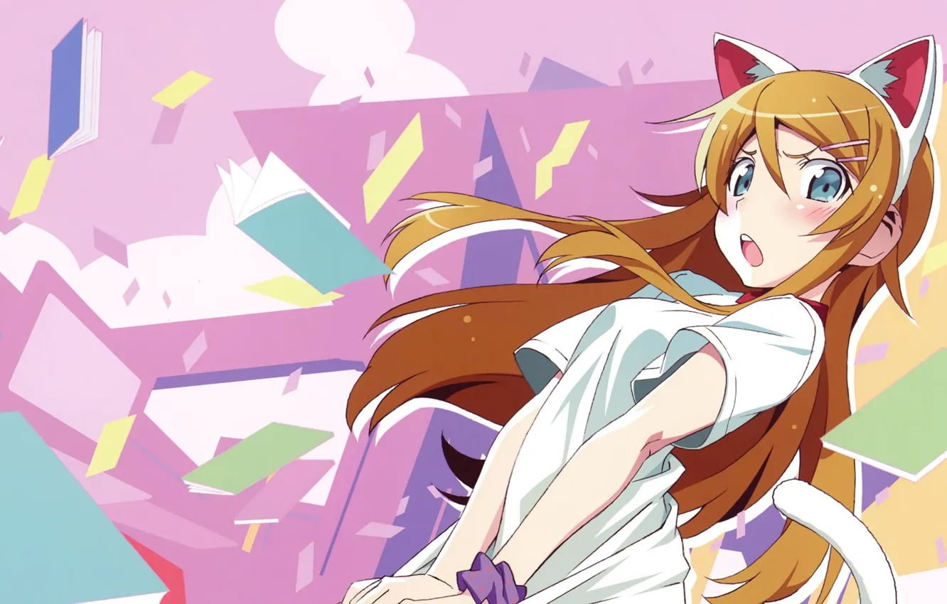 Photo wallpaper girl, background, art, Oreimo, My little sister can't be this cute