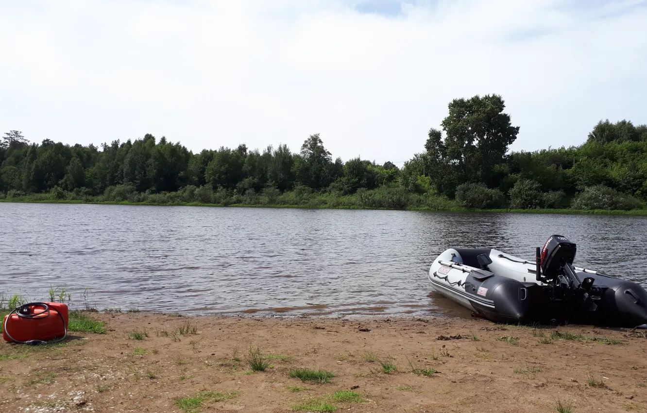 Photo wallpaper nature, river, fishing, Kur'ya