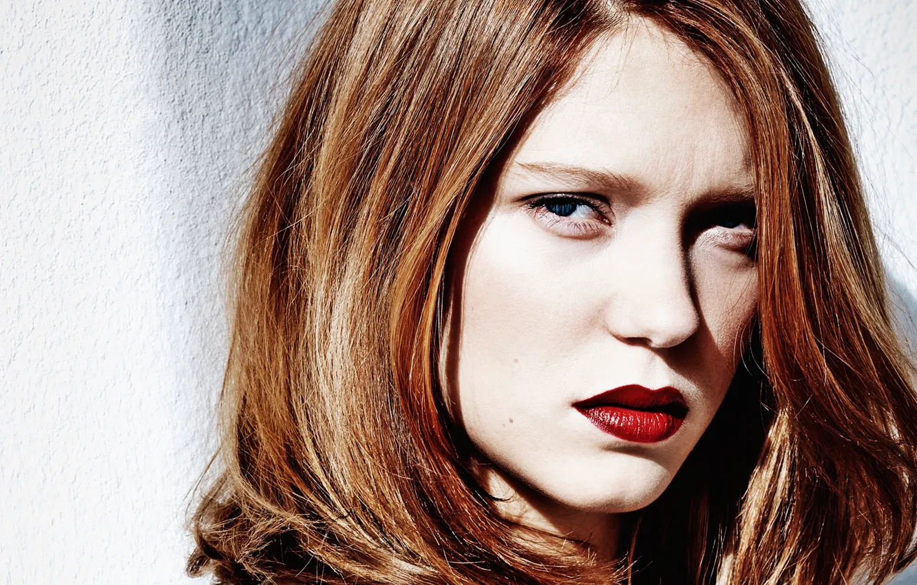 Photo wallpaper look, model, portrait, makeup, actress, hair, Lea Seydoux, Lea Seydoux
