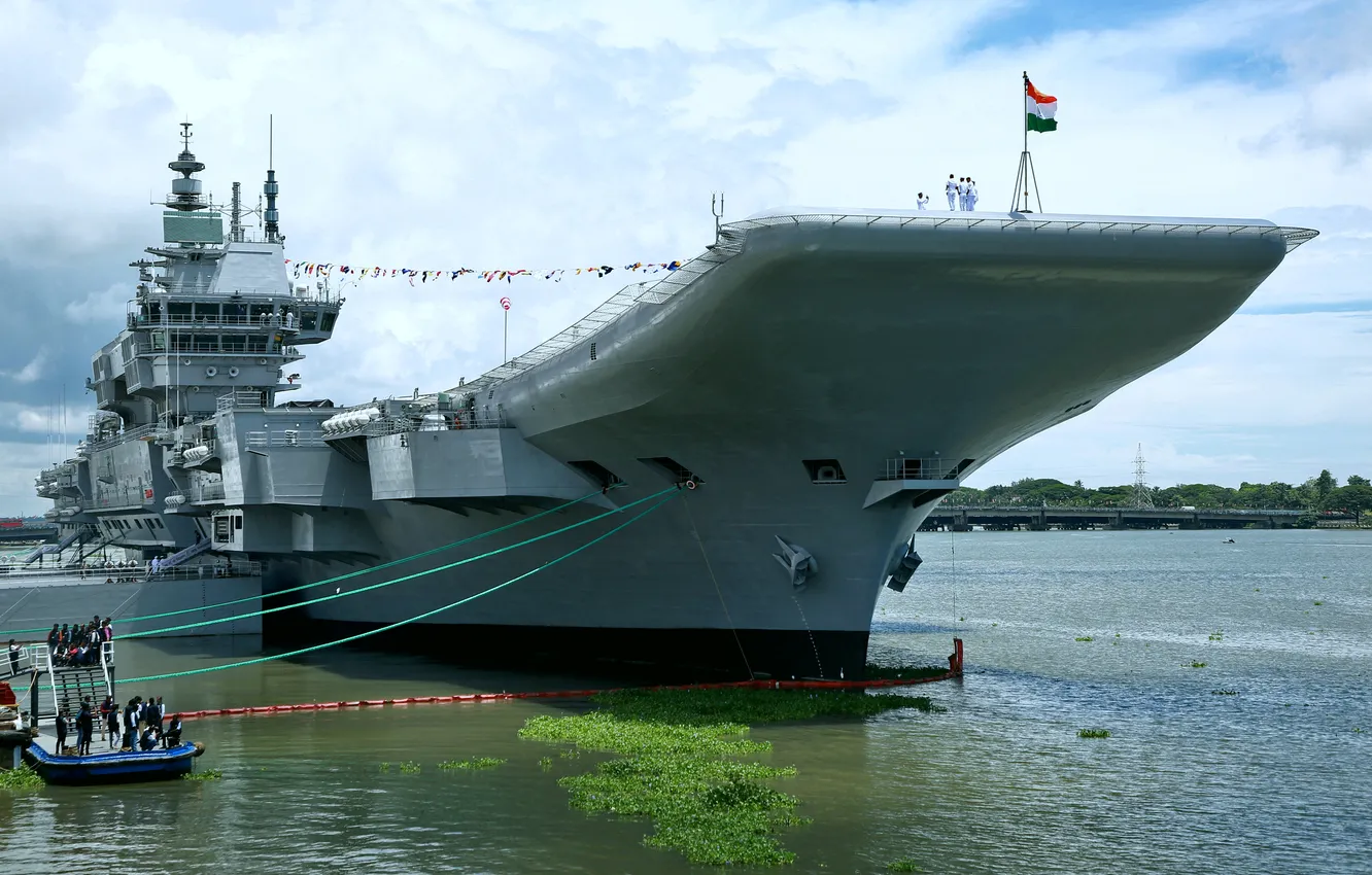 Photo wallpaper the carrier, The Indian Navy, INS Vikrant