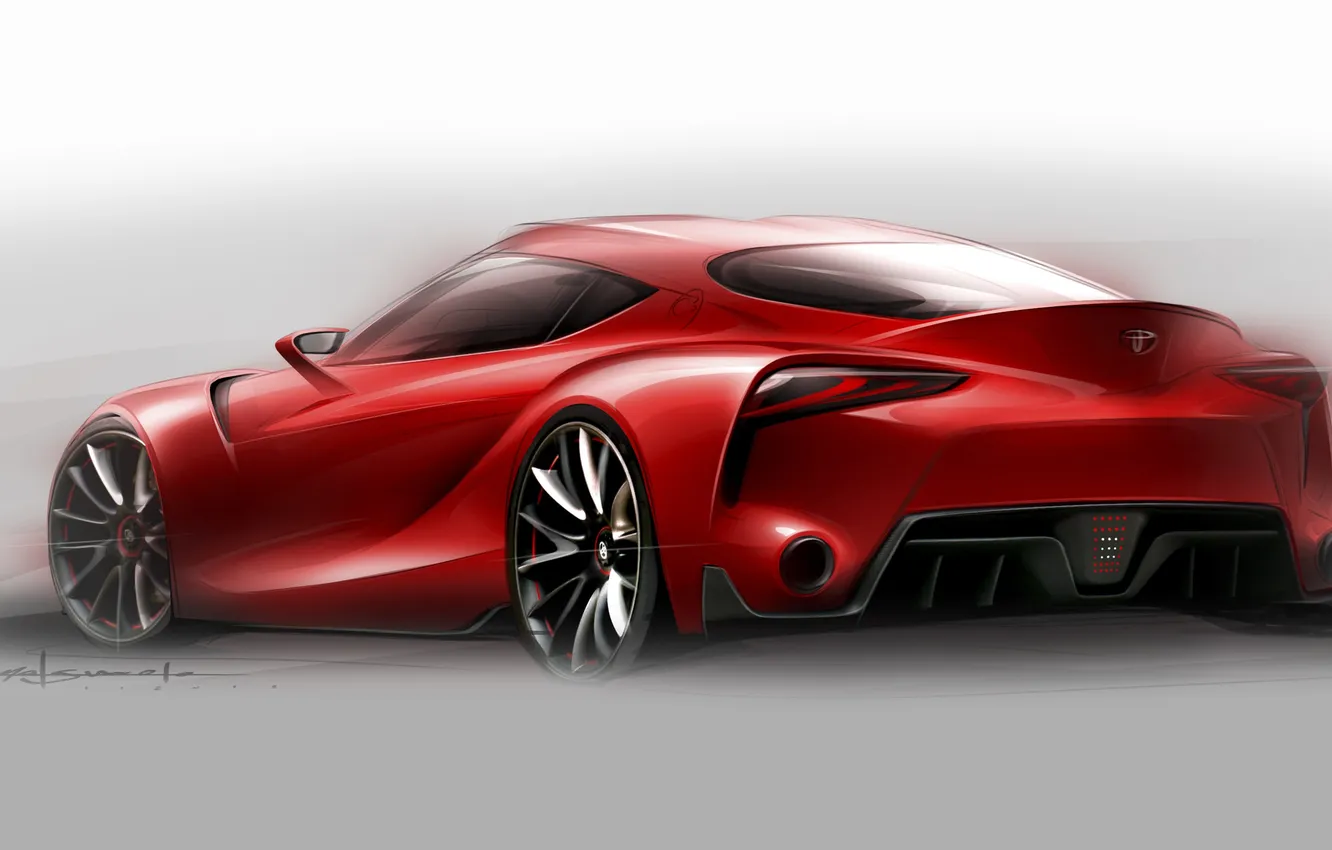 Photo wallpaper figure, sketch, Toyota, Toyota, FT-1
