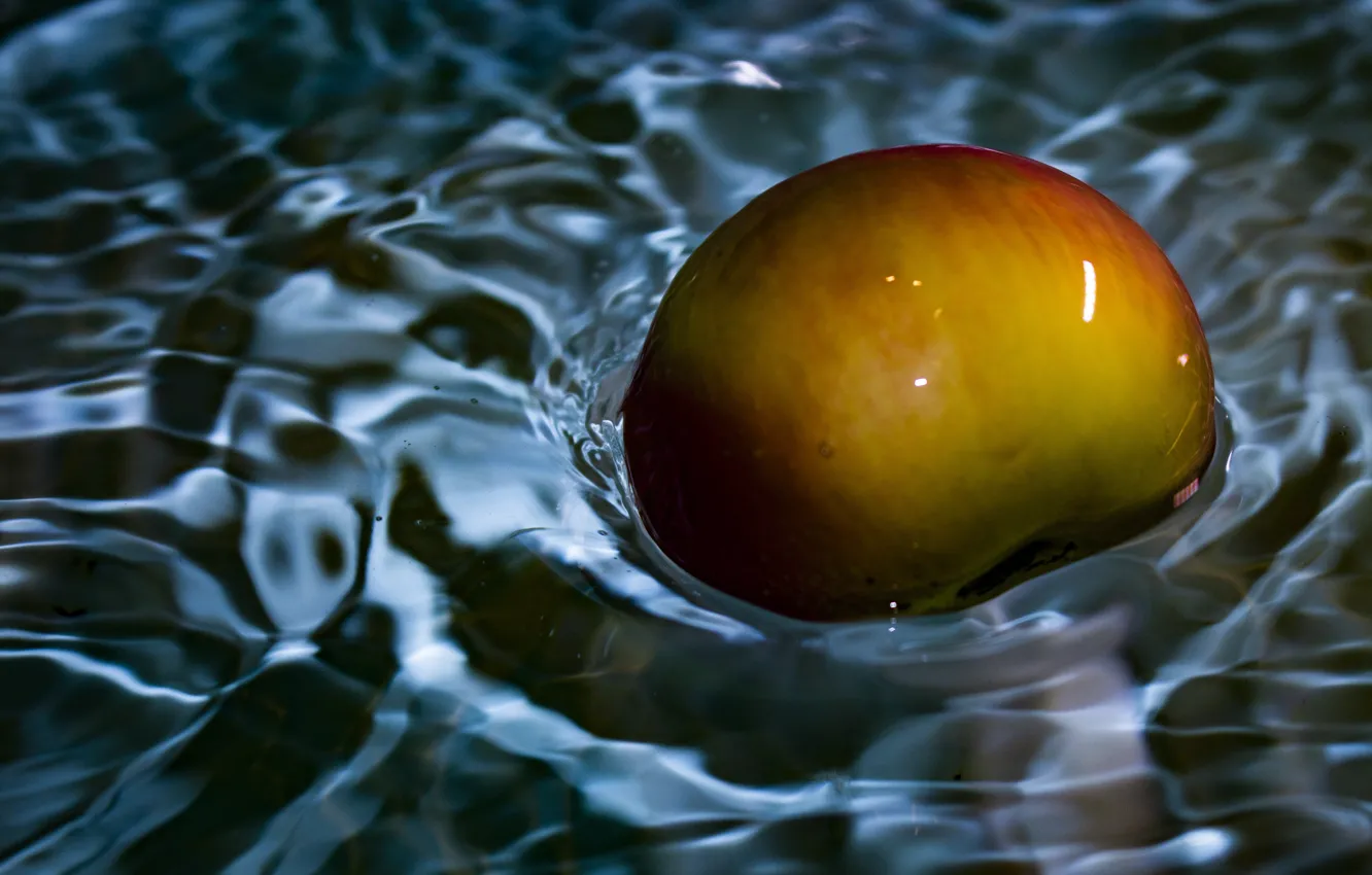 Photo wallpaper water, Apple, fruit