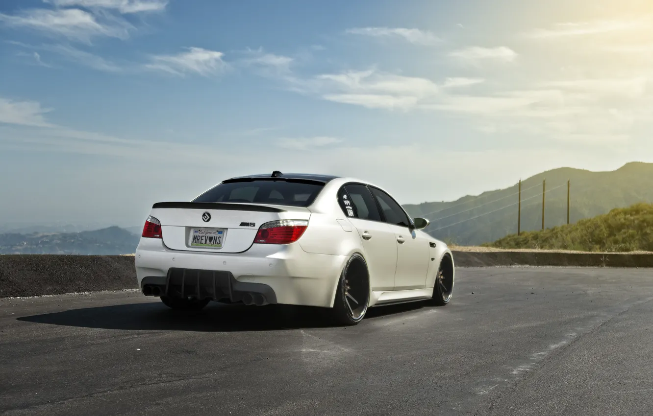 Photo wallpaper BMW, E60, M5, Power line