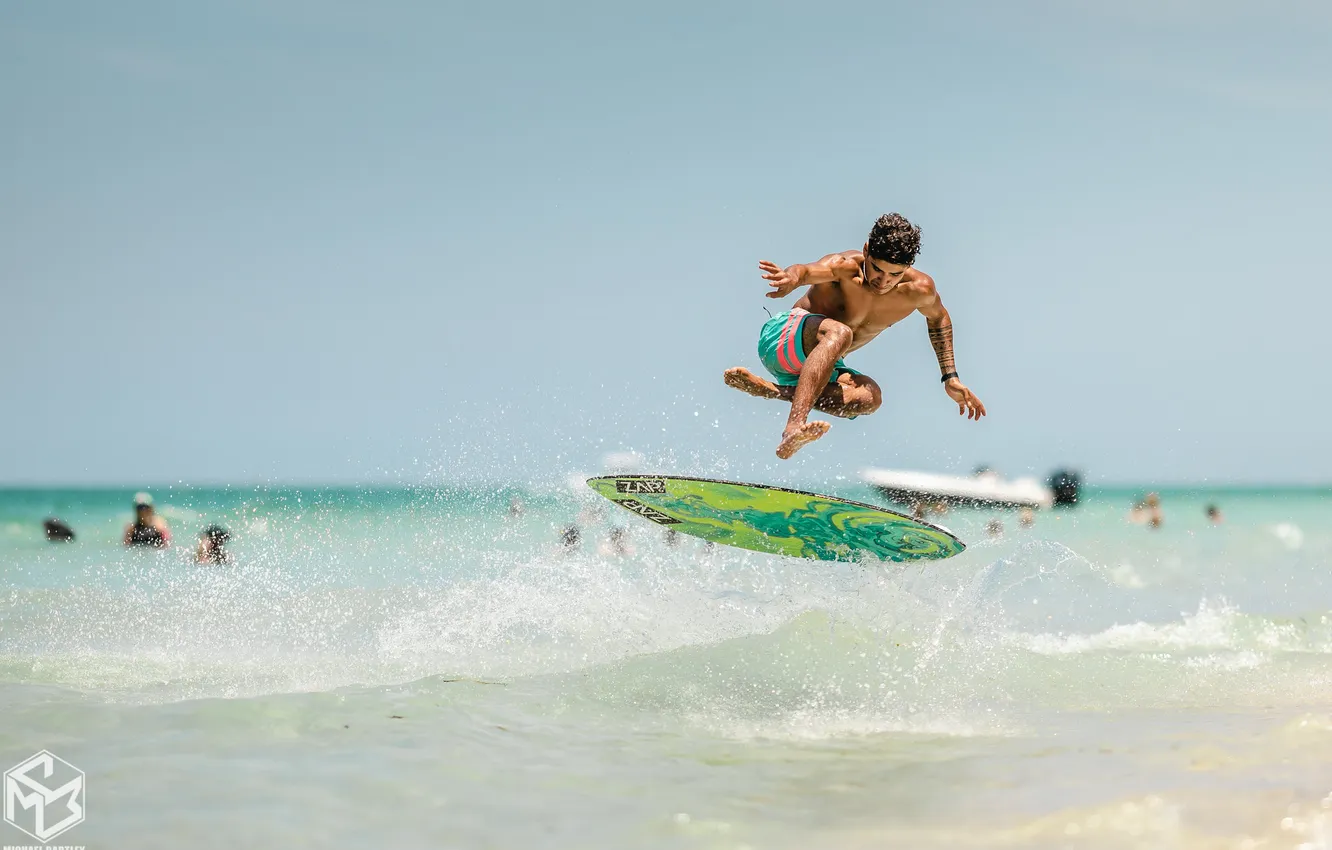 Photo wallpaper sea, surf, flyboard, Watersports