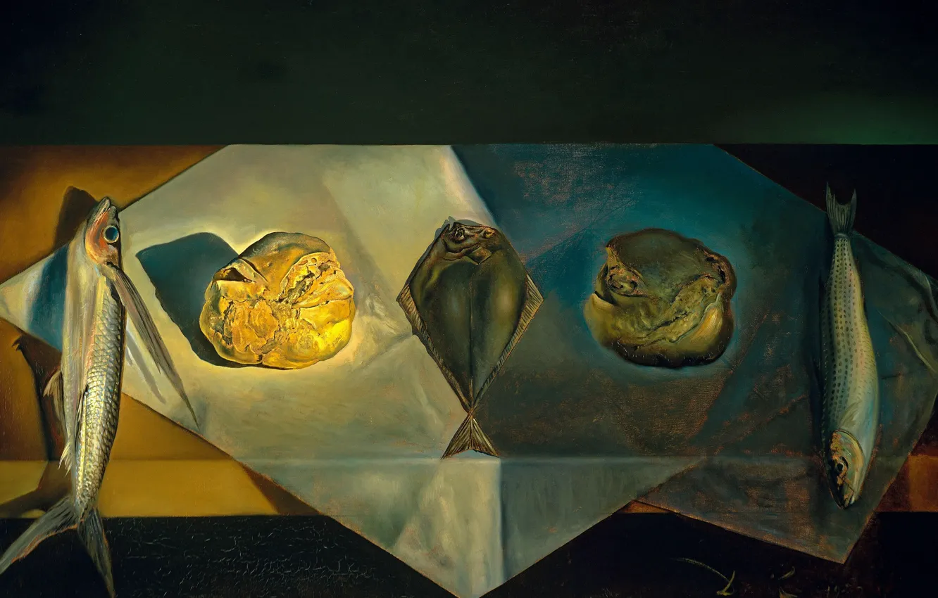 Photo wallpaper surrealism, picture, Salvador Dali, Salvador Dali, Eucharistic Still Life