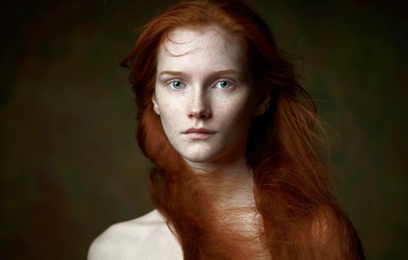 Photo wallpaper freckles, redhead, Alexander Vinogradov, Alexander Vinogradov