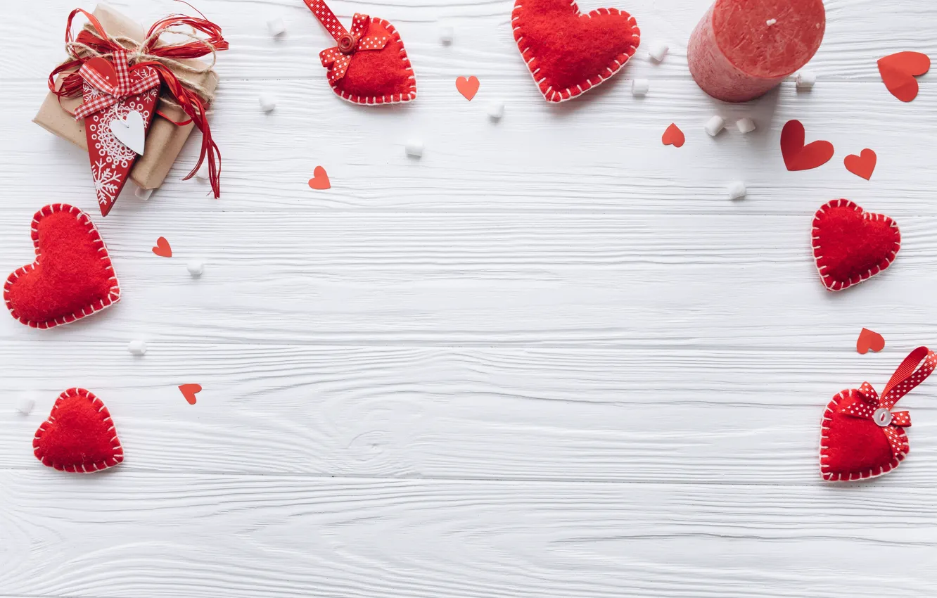 Photo wallpaper love, gift, heart, hearts, red, love, heart, wood