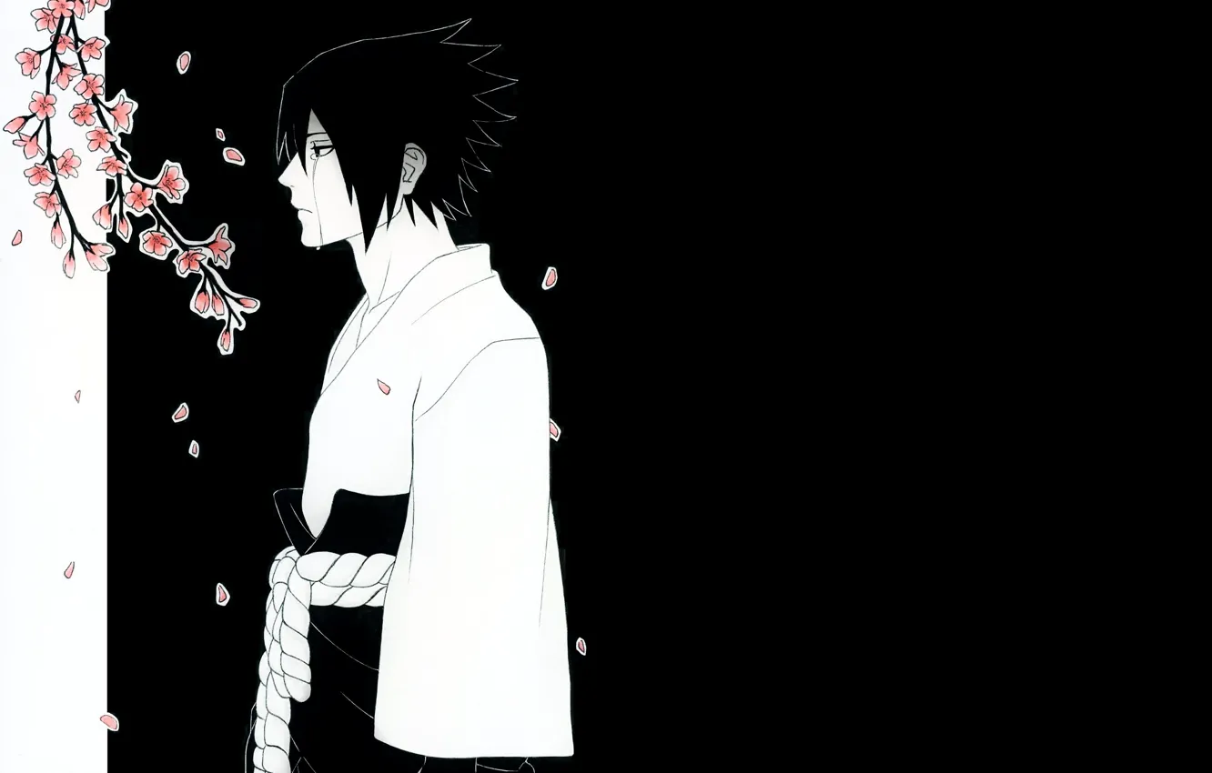 Photo wallpaper flowers, Sakura, guy, Sasuke, Naruto, Naruto