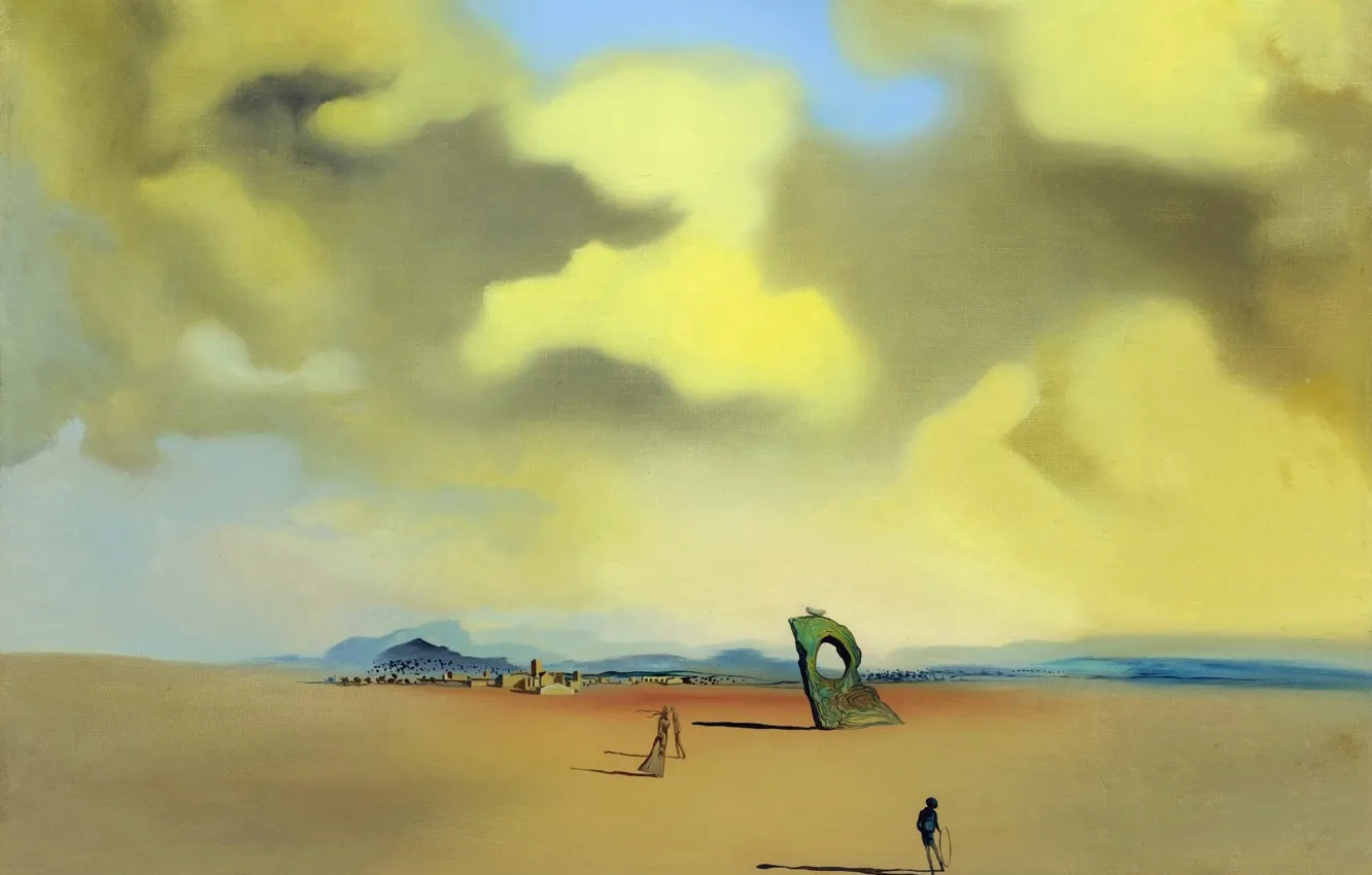 Photo wallpaper surrealism, picture, Salvador Dali, Salvador Dali, The Ghost of the Night on the Beach