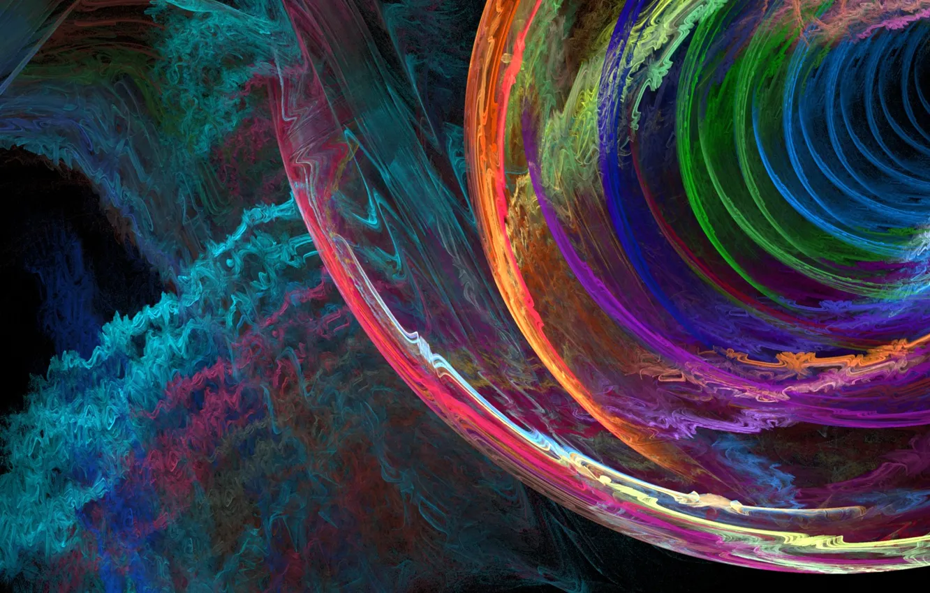 Photo wallpaper light, pattern, color, spiral, fractal