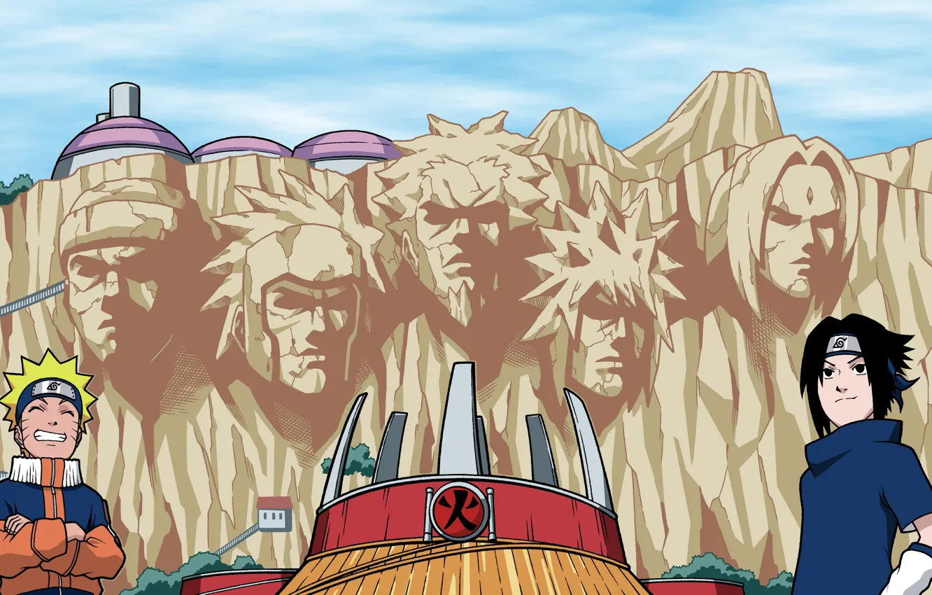 Photo wallpaper Sasuke, Naruto, Sakura, ninja, team 7, shinobi, Kakashi, hitaiate
