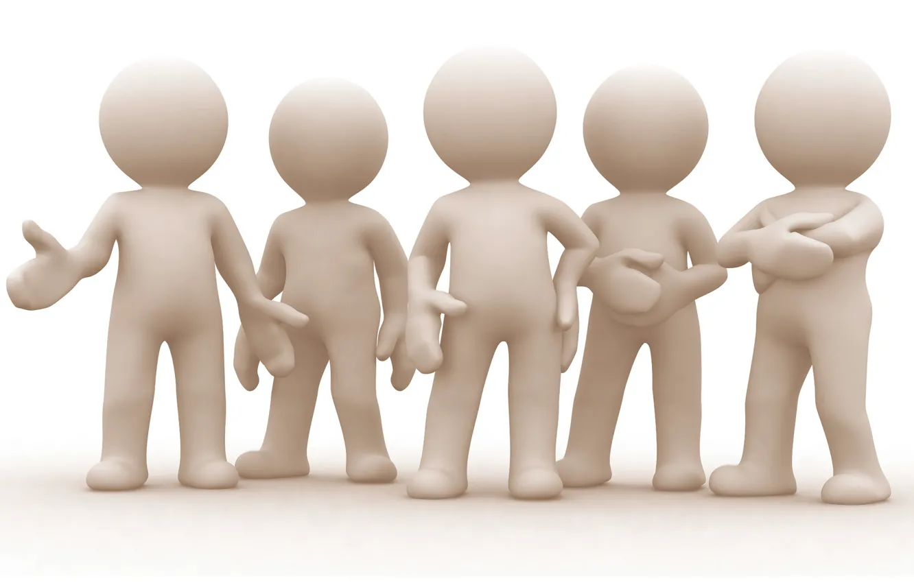 Photo wallpaper white, Team, Minimalism