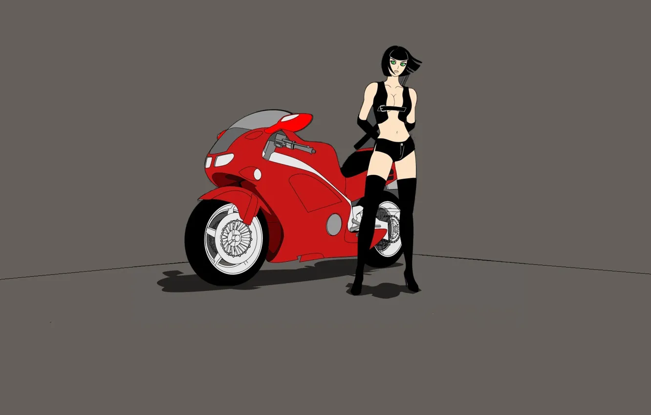 Photo wallpaper girl, Moto, art, is