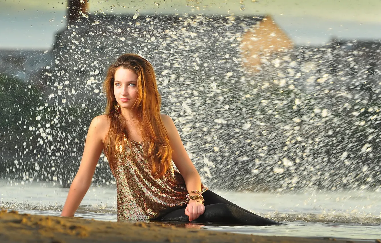 Photo wallpaper girl, pose, background