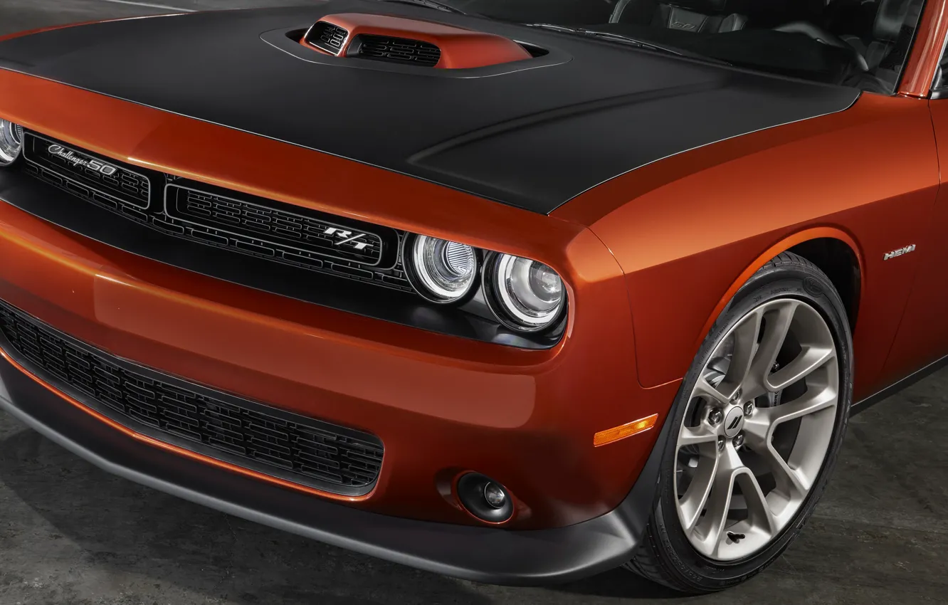 Photo wallpaper Dodge, Challenger, front view, 50th Anniversary Edition, 2019