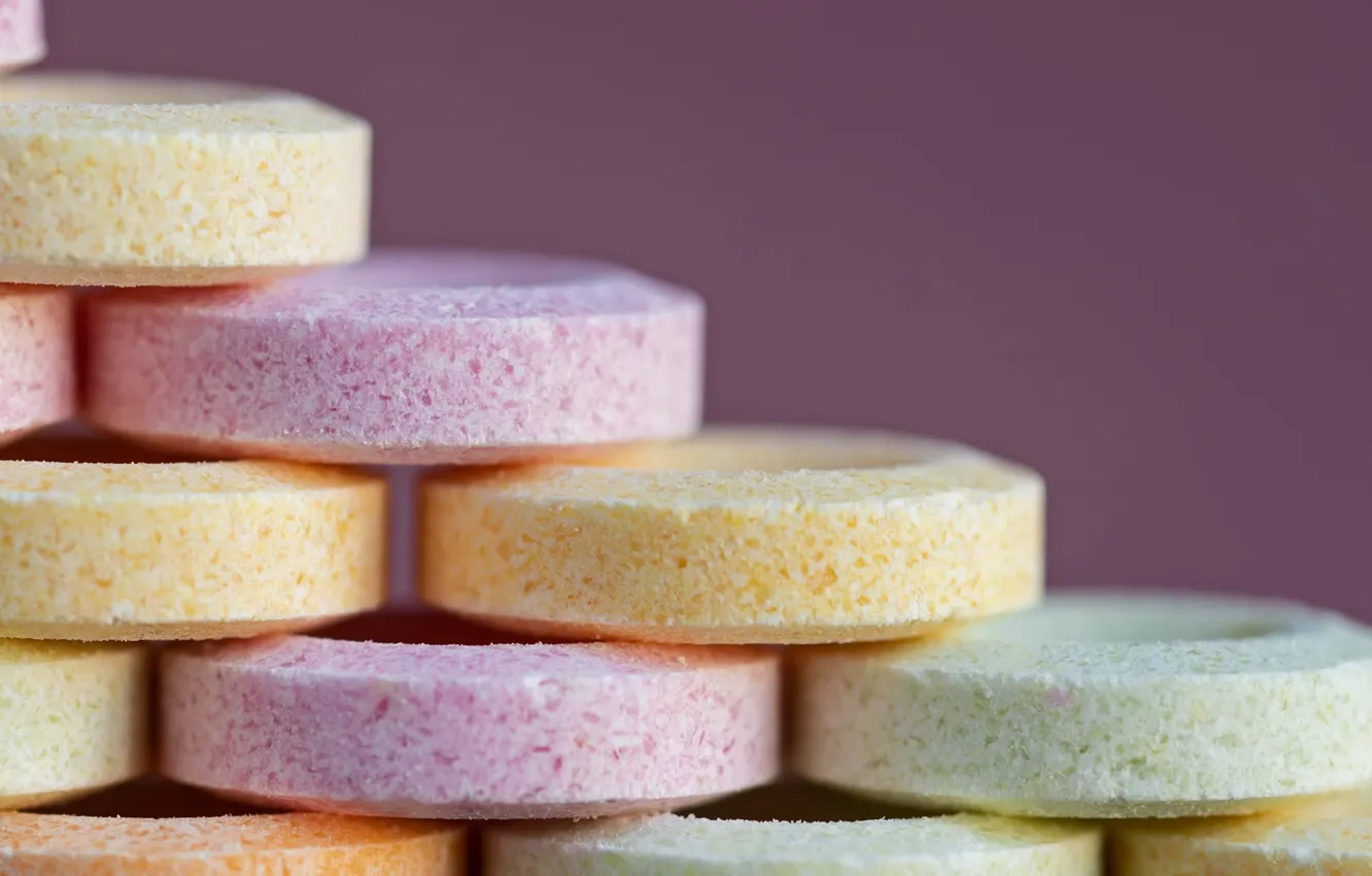 Photo wallpaper macro, background, pills