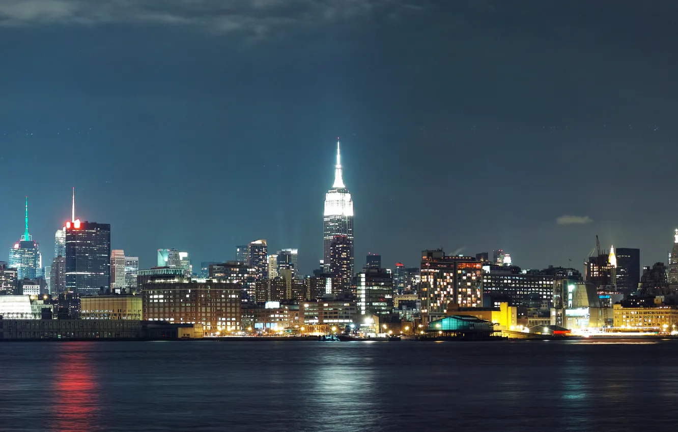 Photo wallpaper water, light, tower, light, tower, water, harbour, harbor