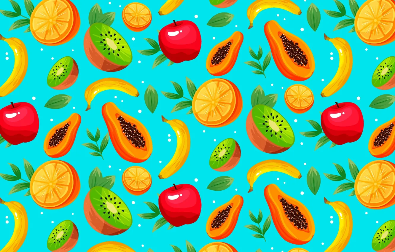 Photo wallpaper background, vector, texture, papaya, repetition