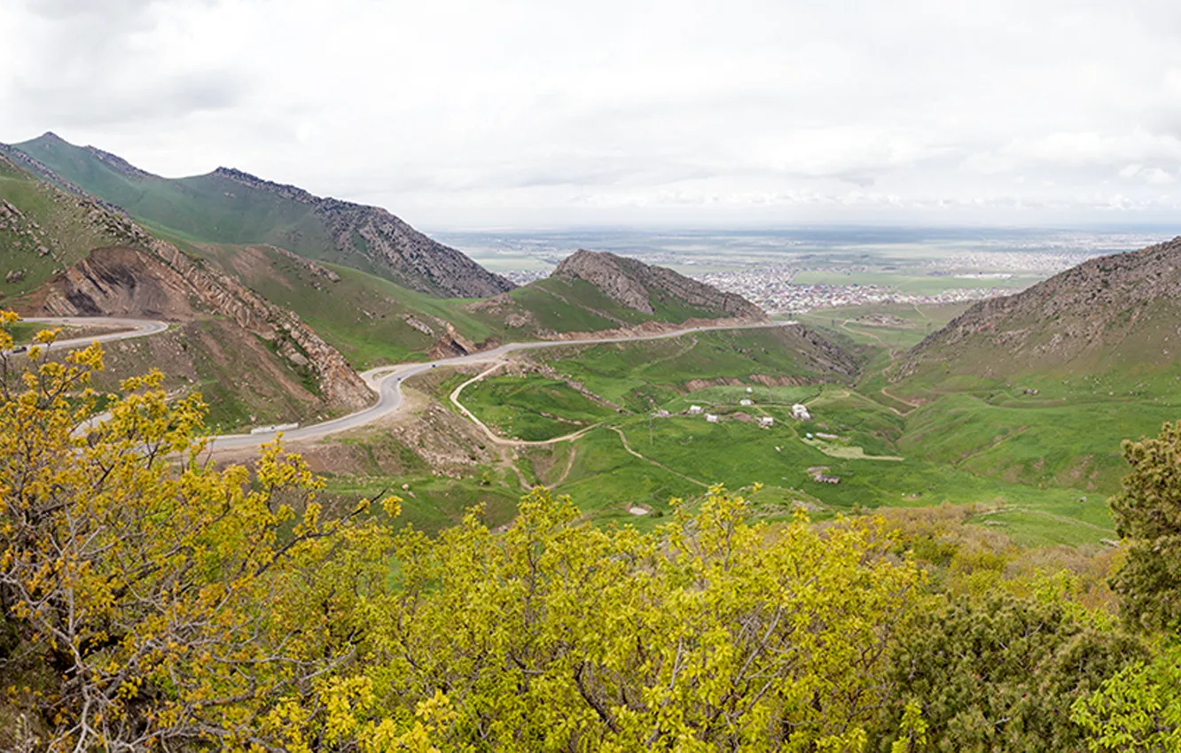 Photo wallpaper panorama, panorama, Dagestan, Dagestan, Makhachkala, passes, Makhachkala