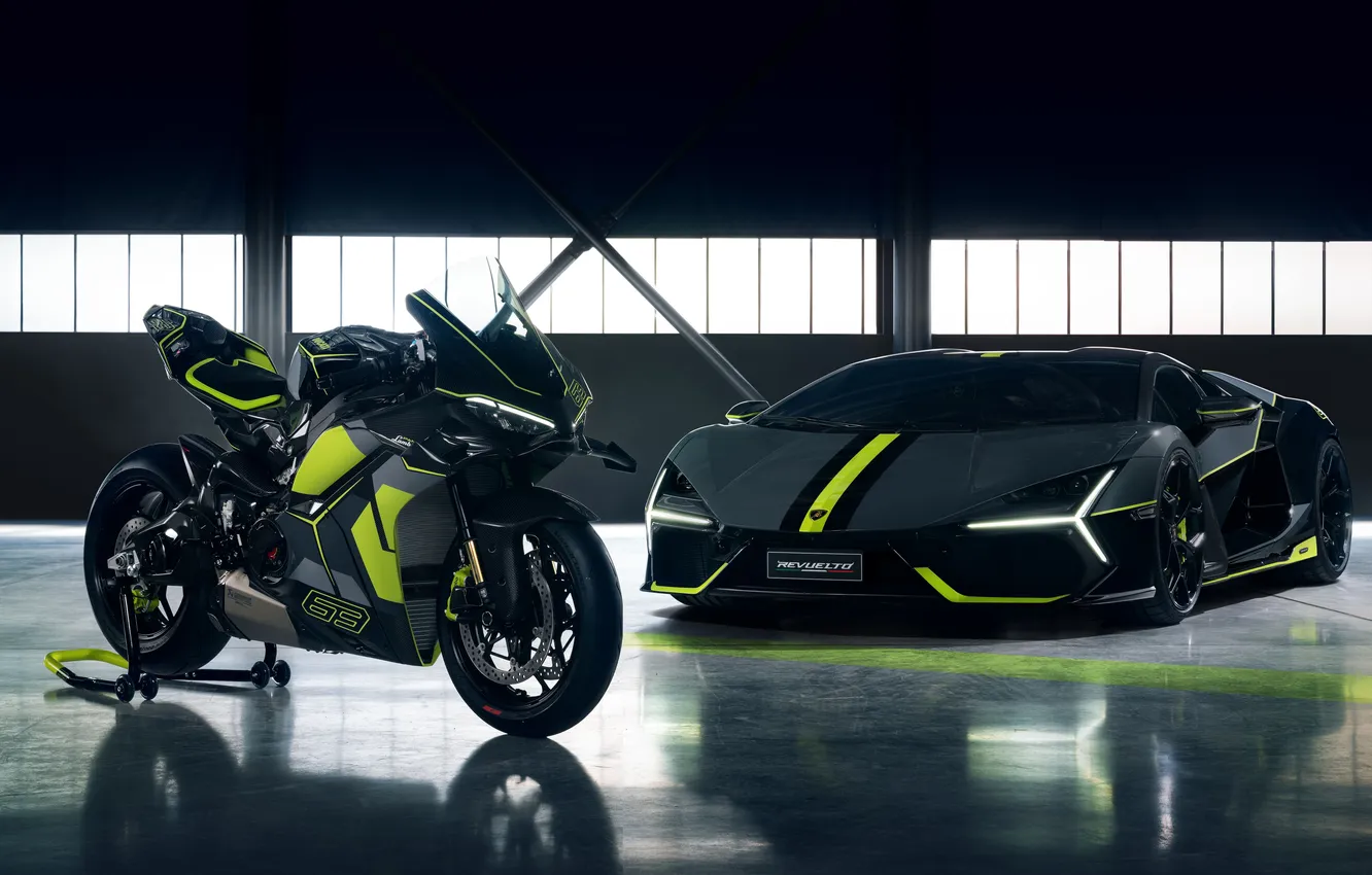 Photo wallpaper Lamborghini, Ducati, 2025, Panigale V4, Ducati Panigale V4 Lamborghini