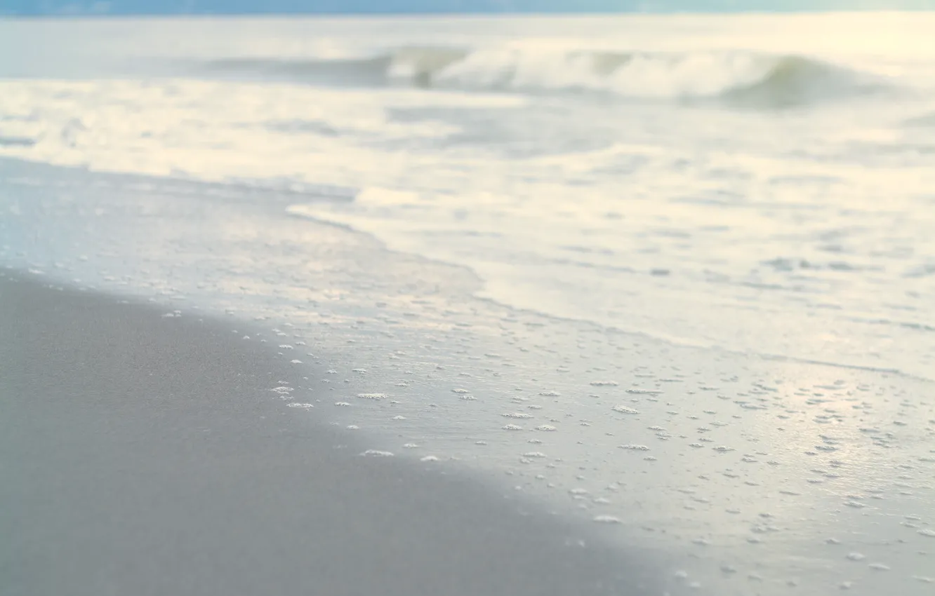 Photo wallpaper sand, sea, wave, beach, the sky, water, nature, shore