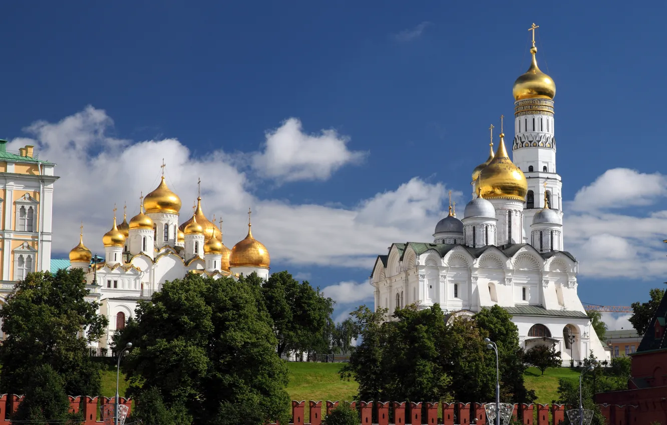 Photo wallpaper Moscow, Russia, Russia, Moscow, The Cathedral of the Annunciation, Cathedral of the Archangel, Ivan The …