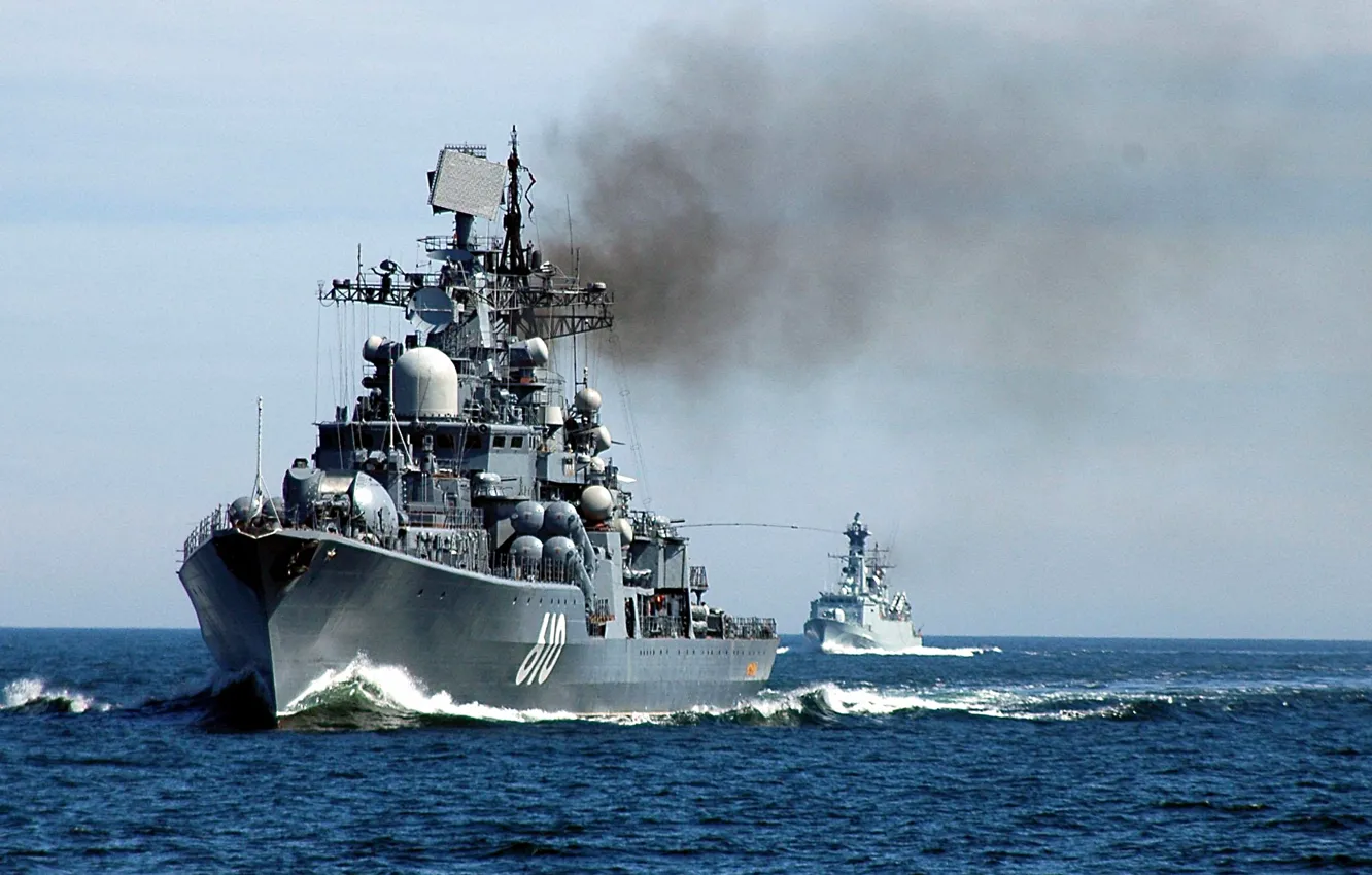 Photo wallpaper destroyer, Navy, the project 956, persistent, the flagship of the Baltic fleet