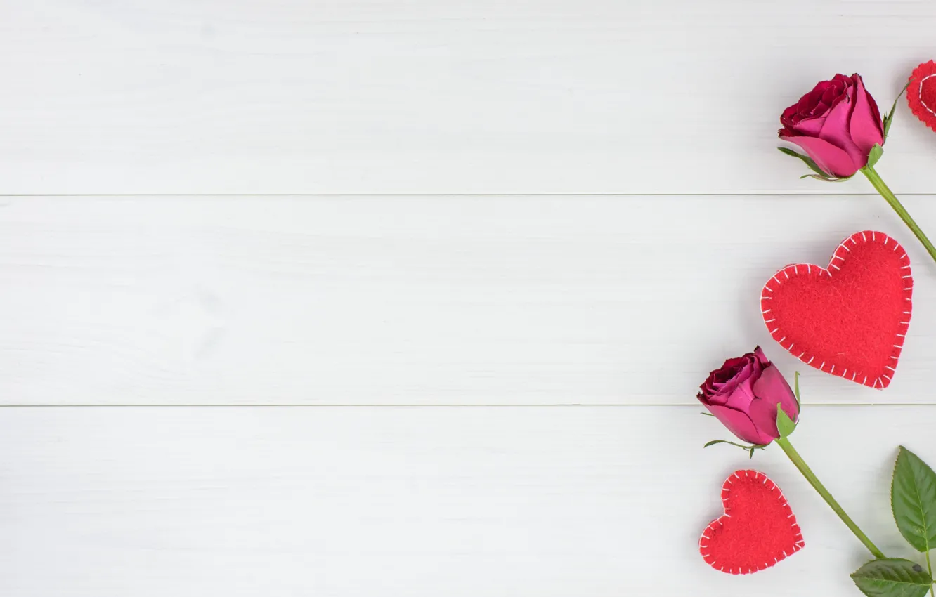 Photo wallpaper roses, Valentine, flowers, hearts, Valentine's day, toy