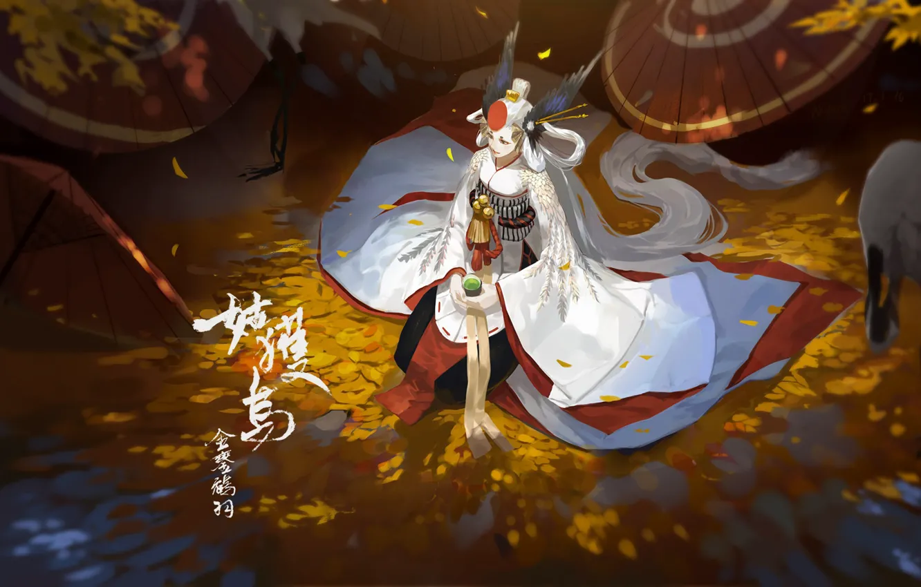 Photo wallpaper girl, Onmyouji, Onmedia, Ubume