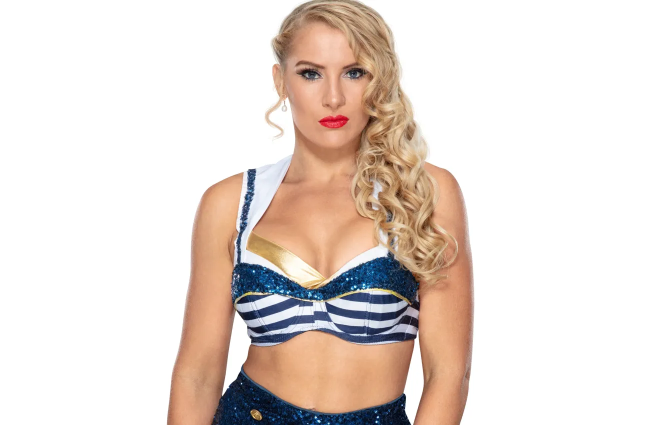 Photo wallpaper look, pose, sport, makeup, figure, hairstyle, wrestler, hair